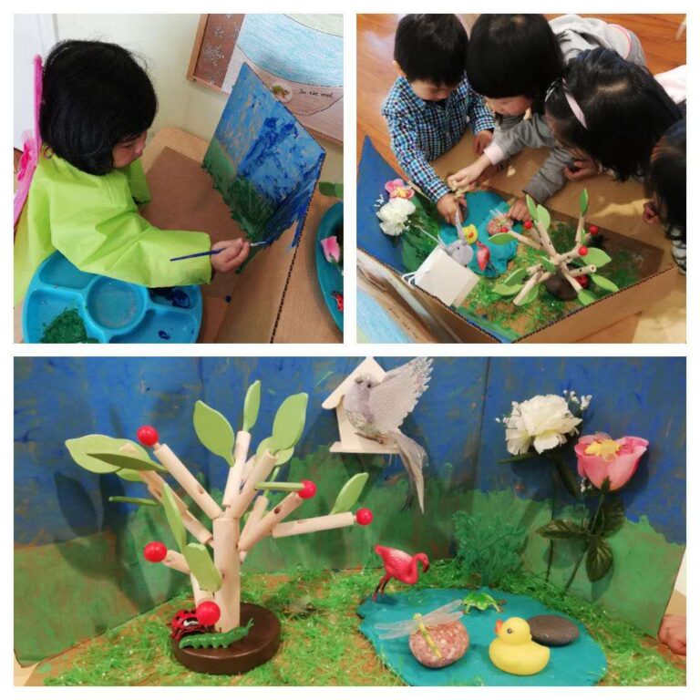 The little ones worked together and came up with different ideas in completing the "Spring is Here" project! 👏🏻👏🏻
